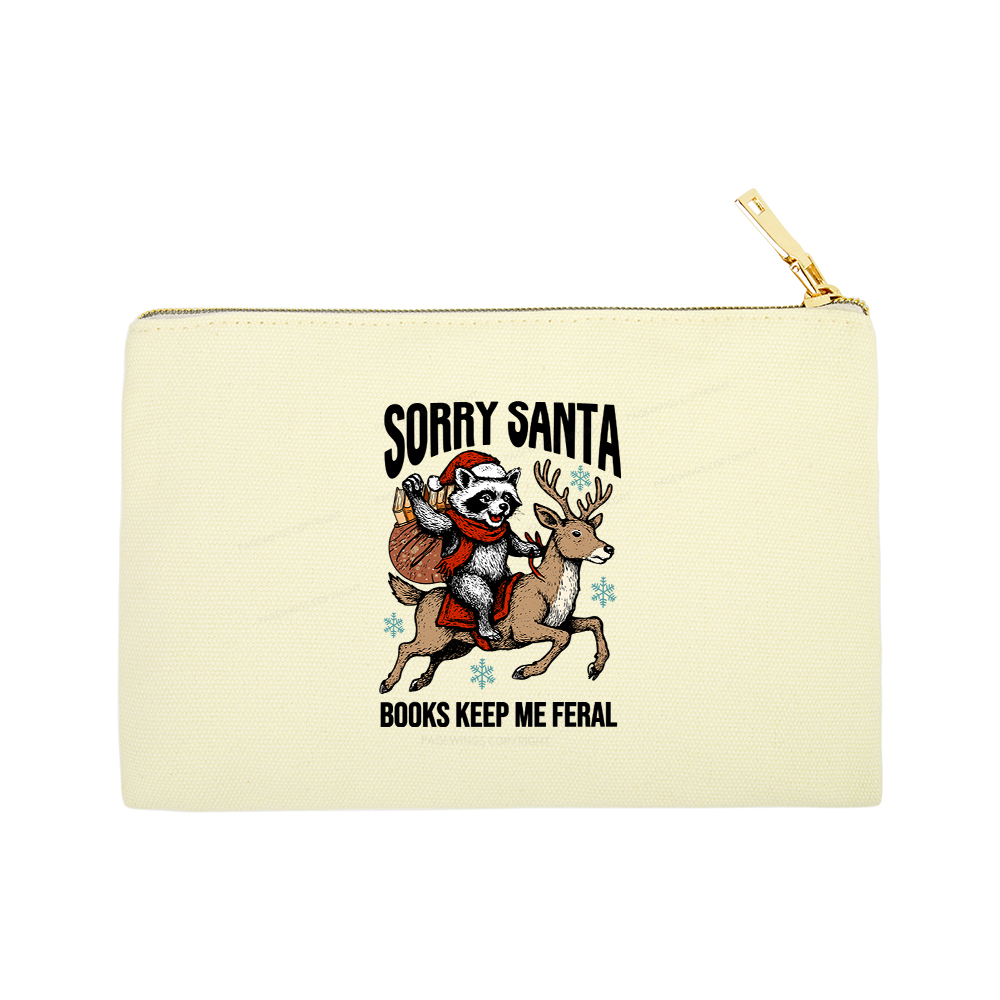 Pagewings Sorry Santa Books Keep Me Feral Pouch