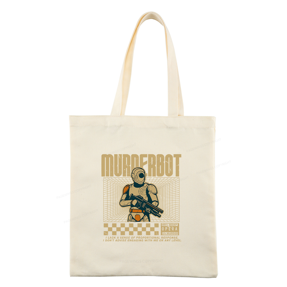 Pagewings Murderbot Tote Bag