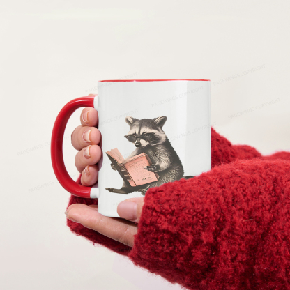 Pagewings Funny Raccoon Bookish Gift Mug