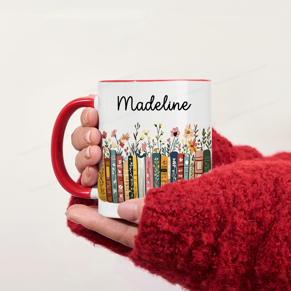 Pagewings Personalised Vintage Bookshelf Library Mug
