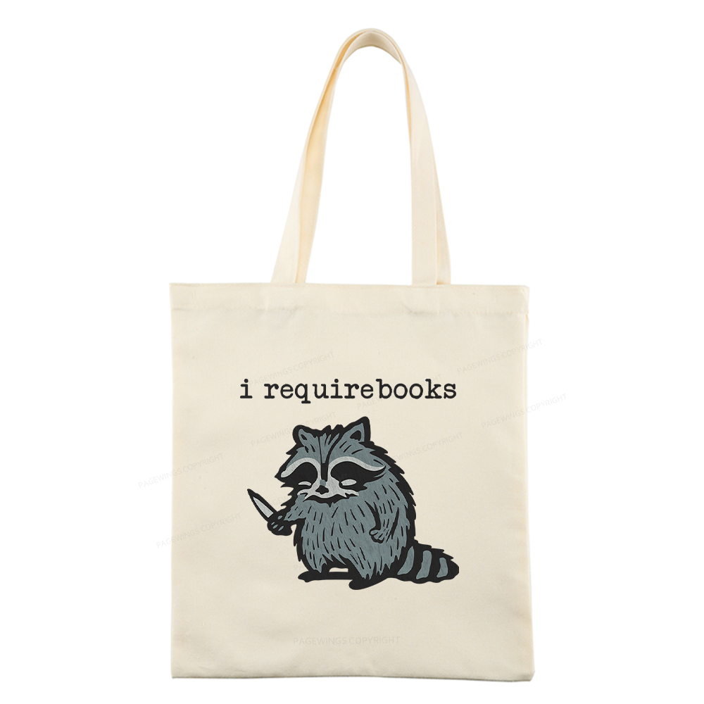 Pagewings I Require Books Tote Bag