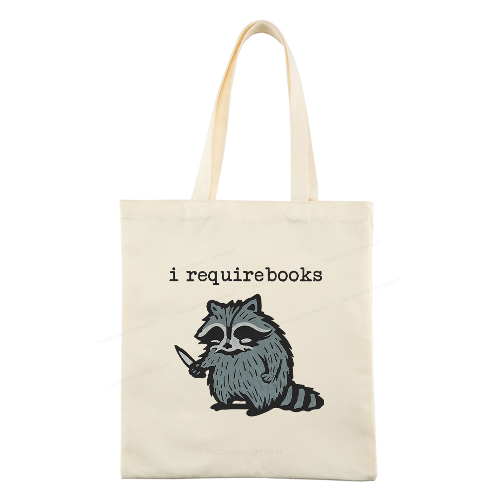 Pagewings I Require Books Tote Bag