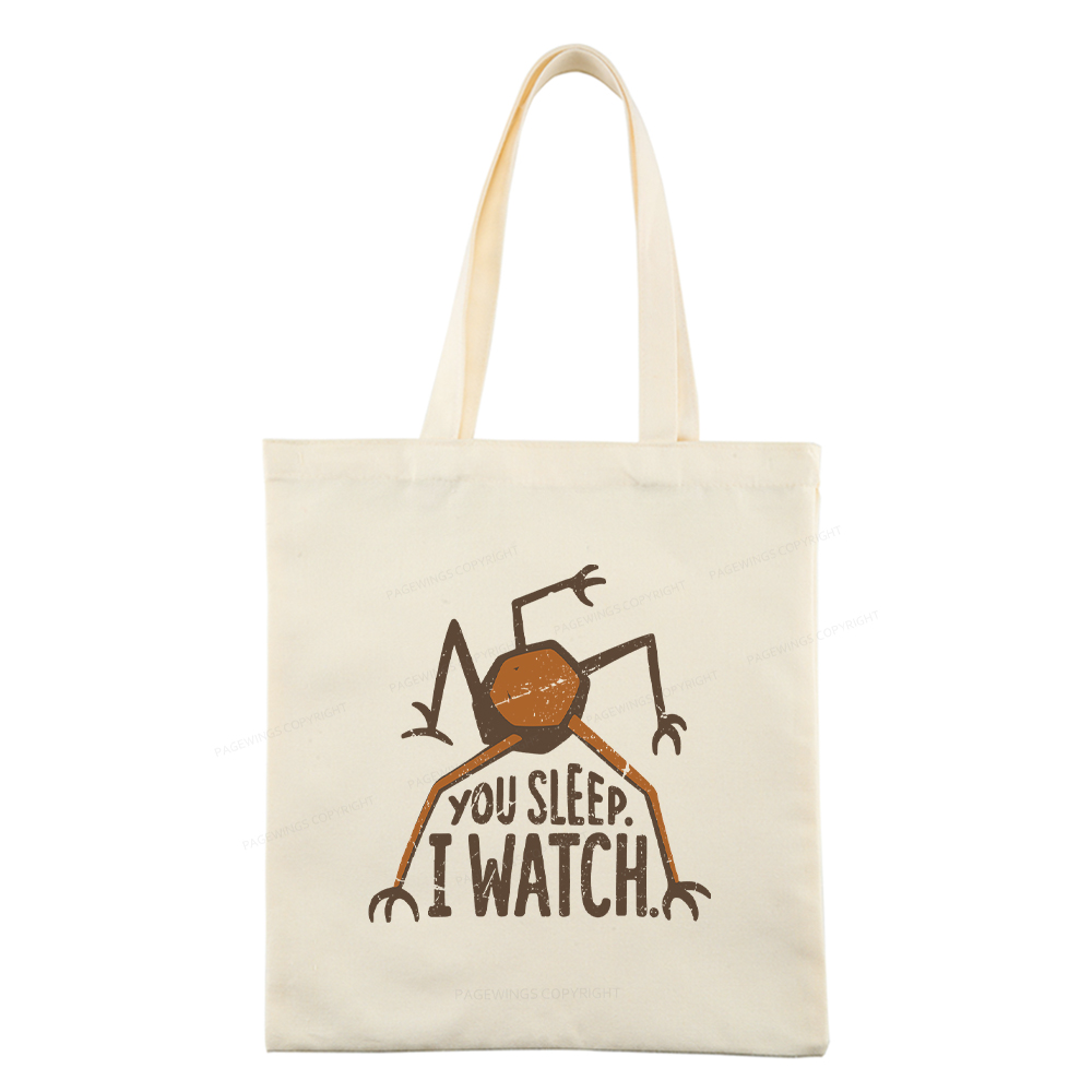 Pagewings You Sleep I Watch Tote Bag