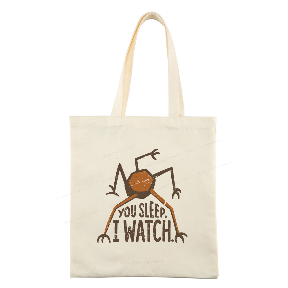 Pagewings You Sleep I Watch Tote Bag
