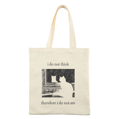 Pagewings I Do Not Think Therefore I Do Not Am Tote Bag