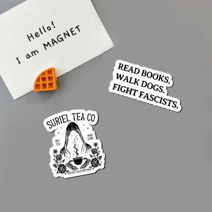 Pagewings Read Books Walk Dogs Fridge Magnet