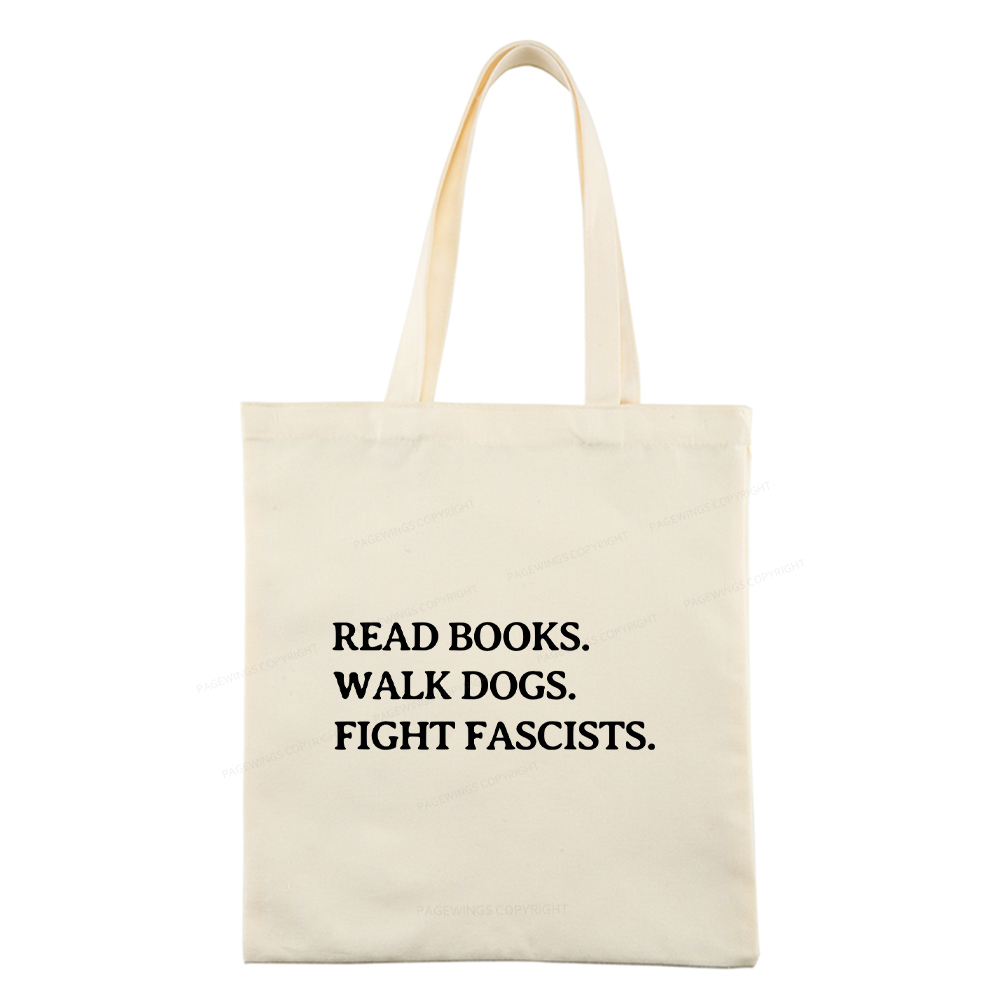 Pagewings Read Books Walk Dogs Tote Bag