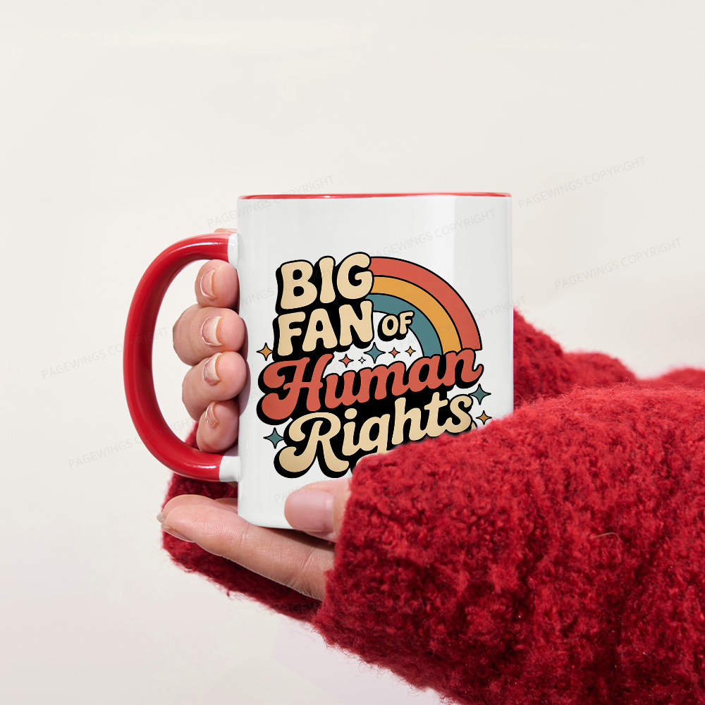 Pagewings Big Fan of Human Rights Mug