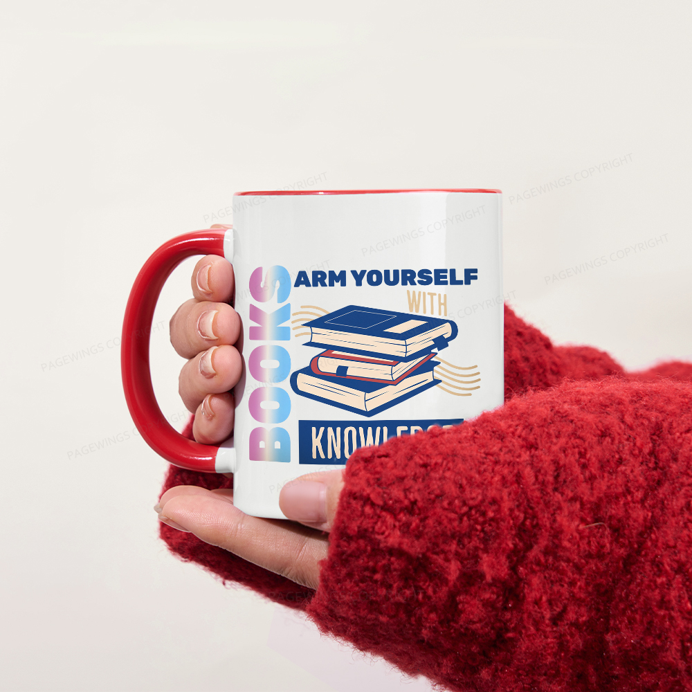 Pagewings Arm Yourself With Knowledge Mug