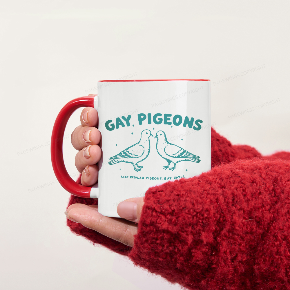 Pagewings Gay Pigeons Mug