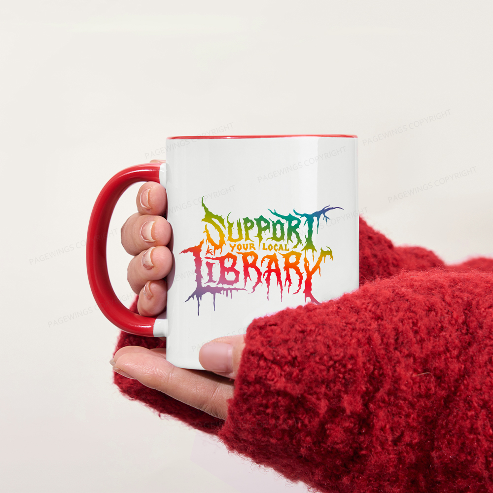 Pagewings Support Your Local Library Mug