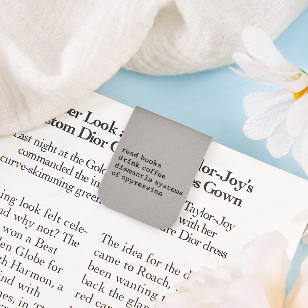 Pagewings Read Books Drink Coffee Dismantle Magnetic Bookmark