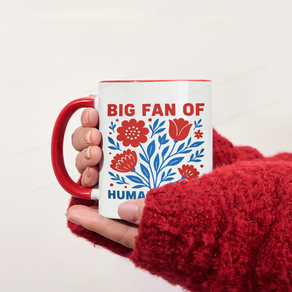 Pagewings Big Fan Of Human Rights  Mug