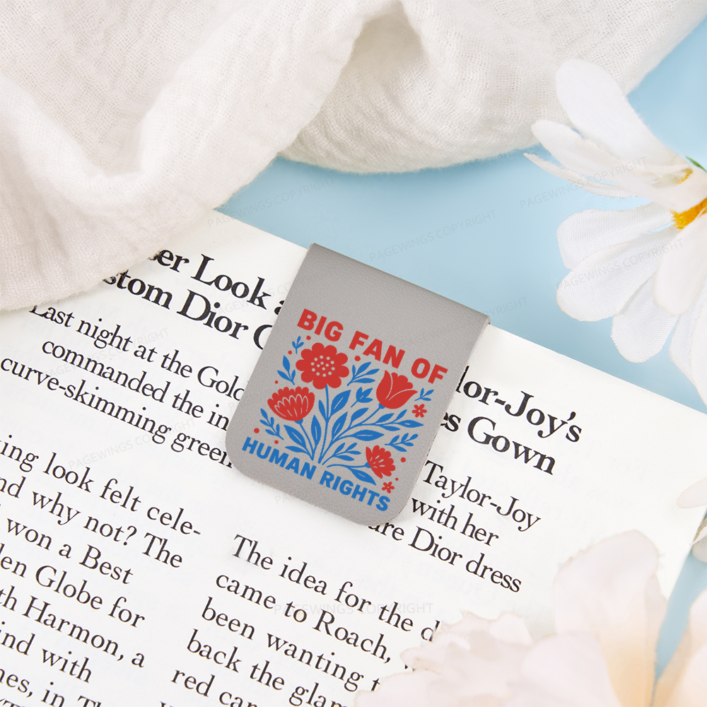 Pagewings Big Fan Of Human Rights  Magnetic Bookmark
