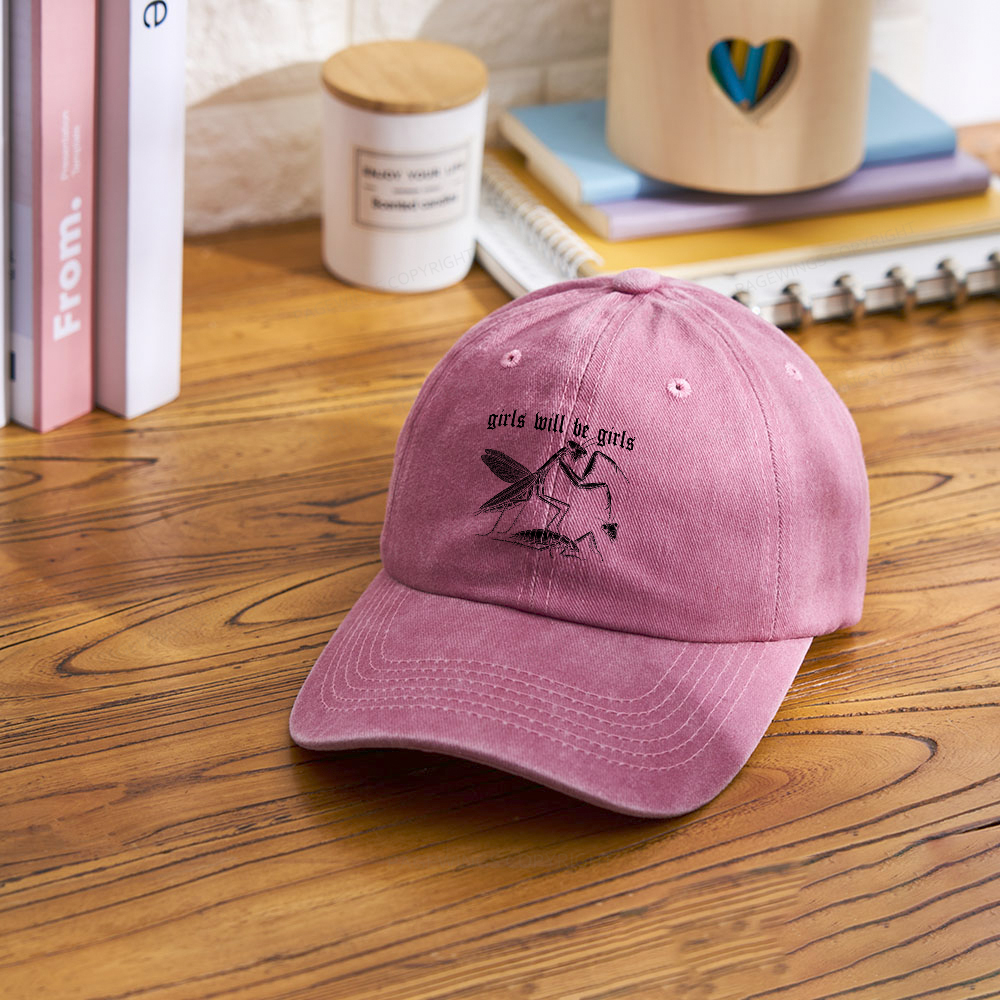 Pagewings Girls Will Be Girls Washed Cap