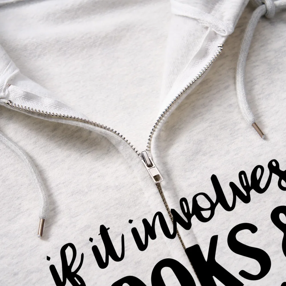 Pagewings Books And Pajamas Unisex Fleece Zip Up Hoodie