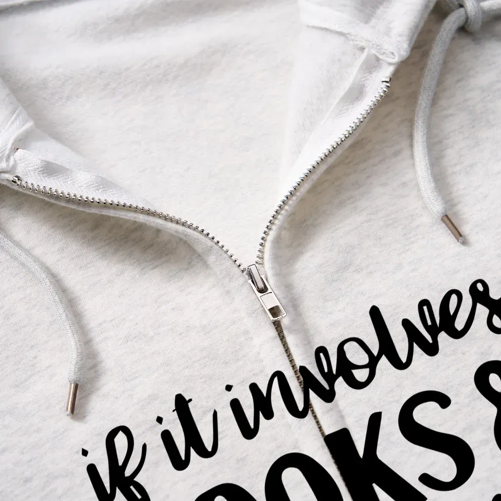 Pagewings Books And Pajamas Unisex Fleece Zip Up Hoodie