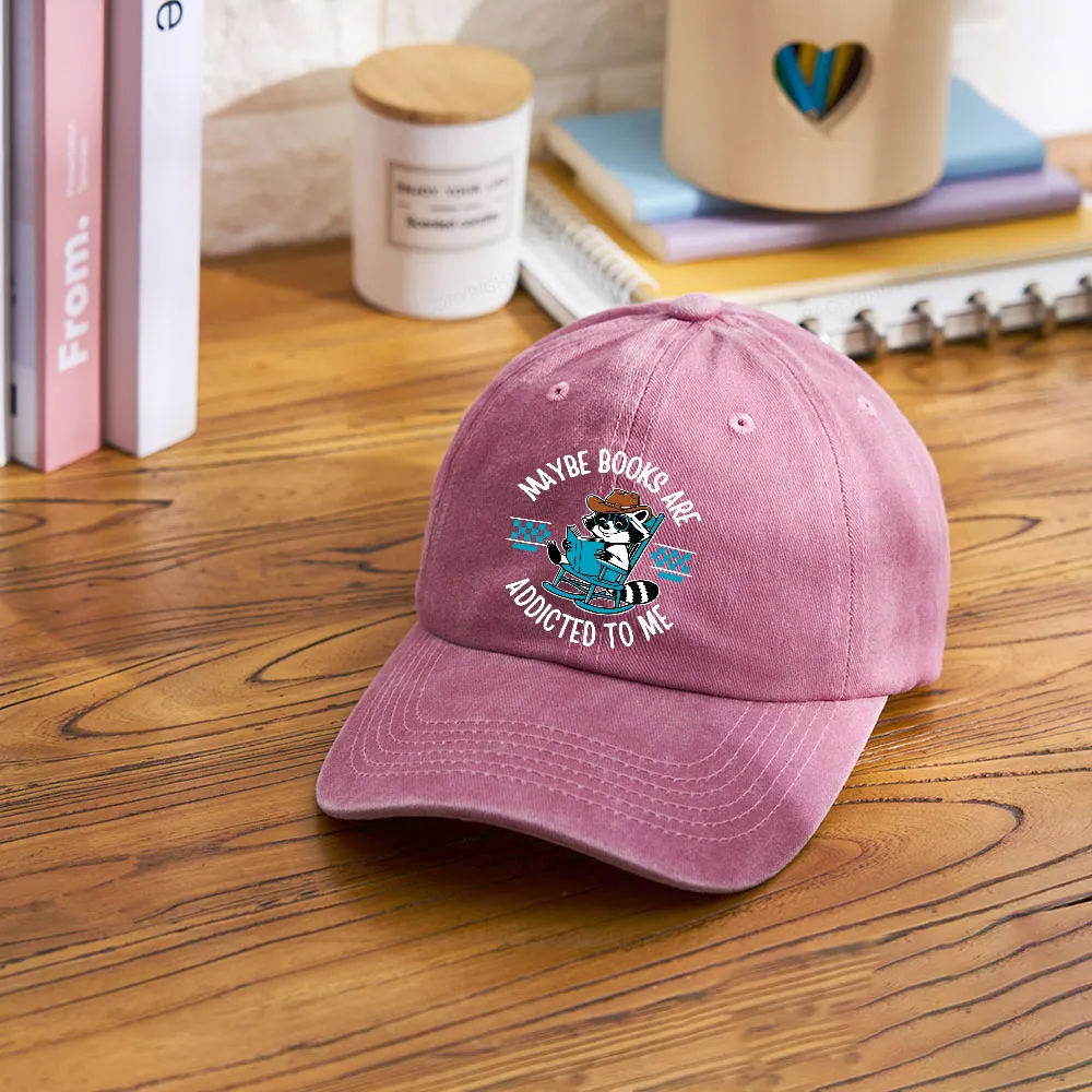 Pagewing Books Are Addicted To Me Washed Cap
