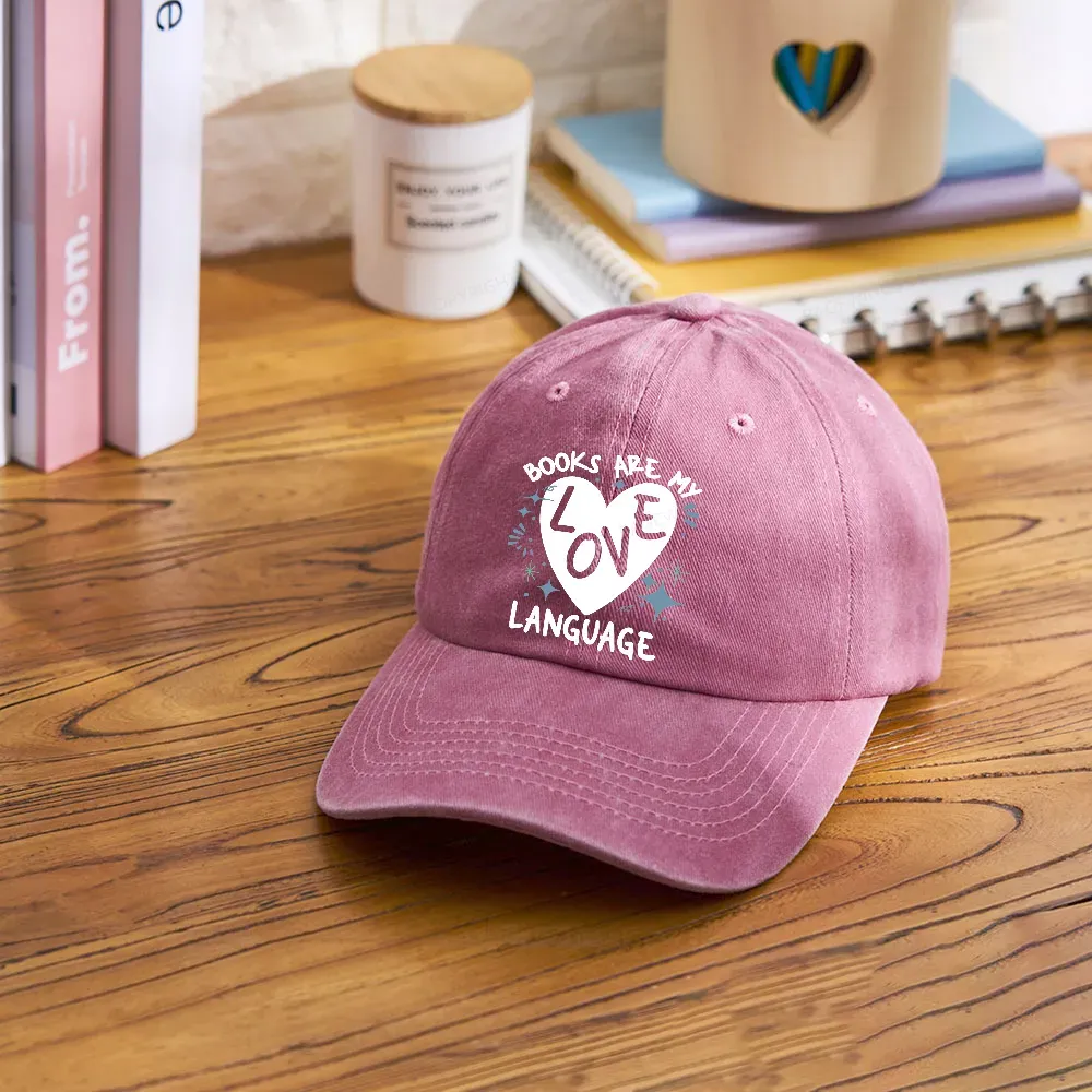 Pagewing Books Are My Love Language Washed Cap