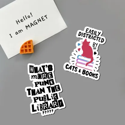 Pagewing Book Fun Cat Book Funny  Fridge Magnet