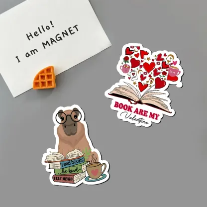 Pagewings Books Are My Valentine Fridge Magnet