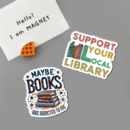 Pagewings Support Your Local Library Fridge Magnet