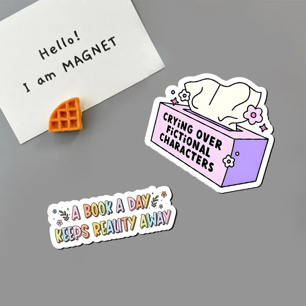 Pagewings Crying Over Fictional Characters Fridge Magnet