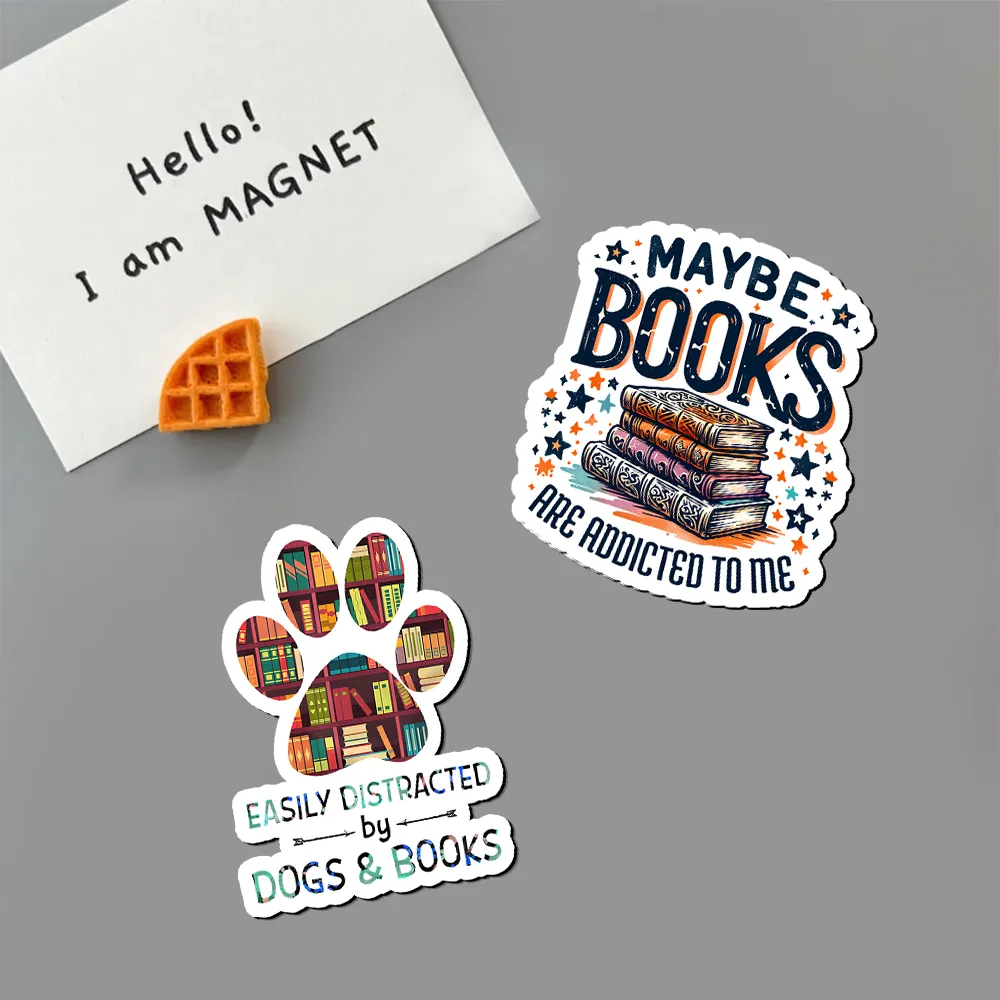 Pagewings Maybe Books Are Addicted To Me Fridge Magnet