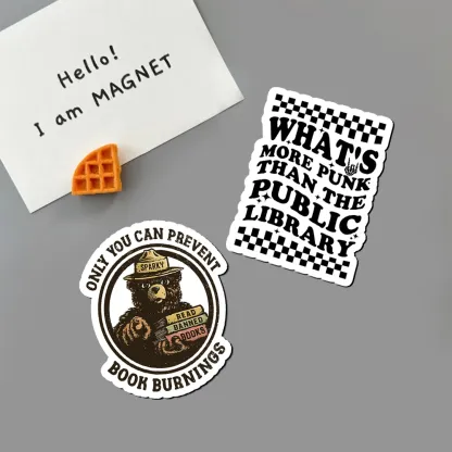 Pagewings punk the public library Fridge Magnet