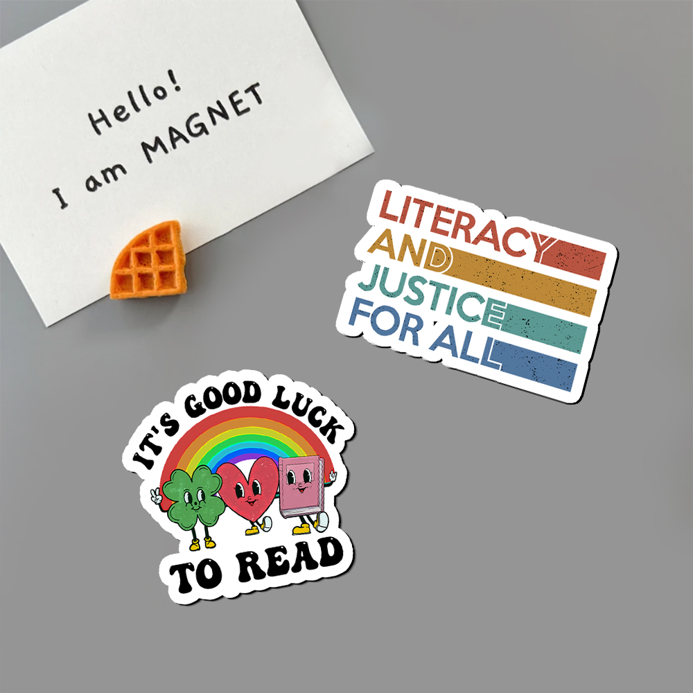 Pagewing Literacy and Justice For All Fridge Magnet
