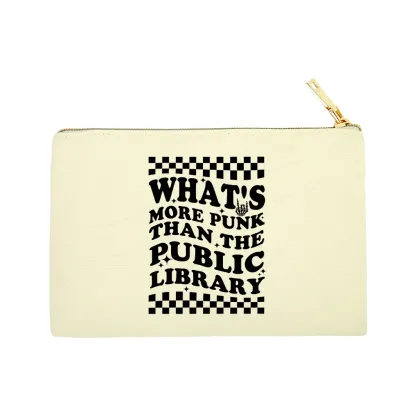 Pagewings punk the public library Pouch