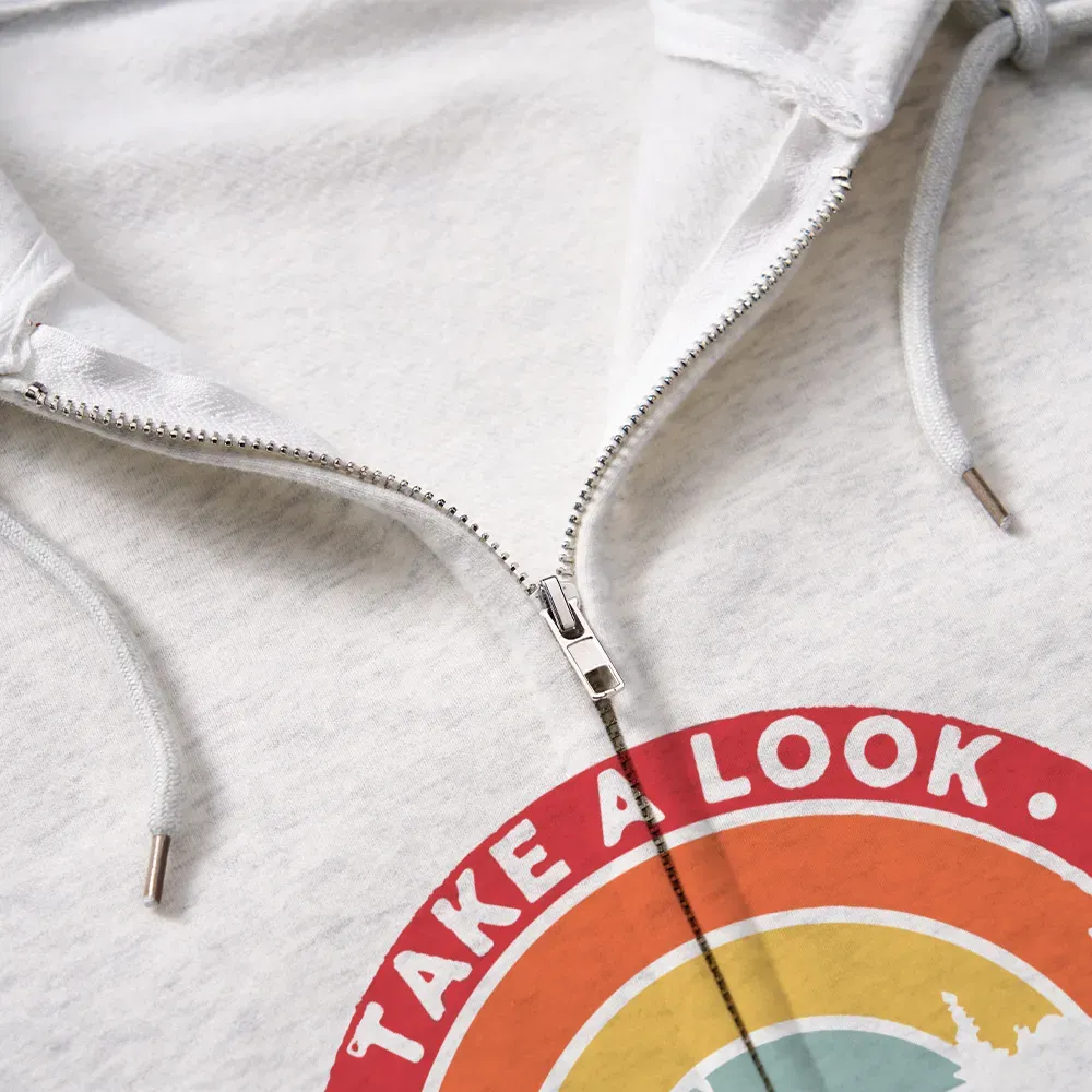 Pagewings Take A Look It's In A Book Unisex Fleece Zip Up Hoodie