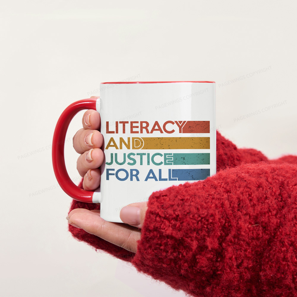 Pagewing Literacy and Justice For All Mug
