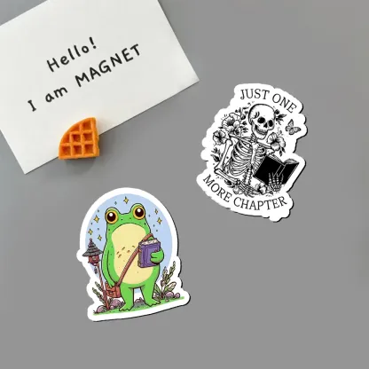 Pagewing One More Chapter Skeleton Unisex Tee Fridge Magnet