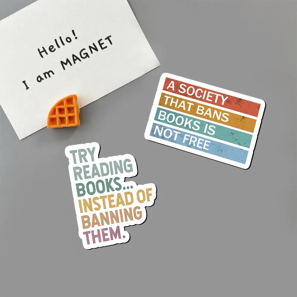 Pagewings Banned Books Shirt, Read Banned Books Fridge Magnet