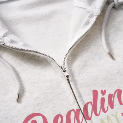 Pagewings Reading is My Jam Unisex Fleece Zip Up Hoodie