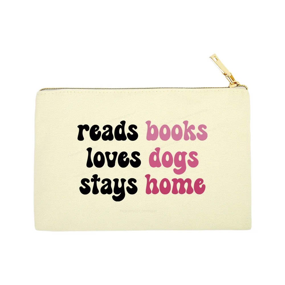 Pagewing Read Books & Love Dogs & Stay Home Pouch