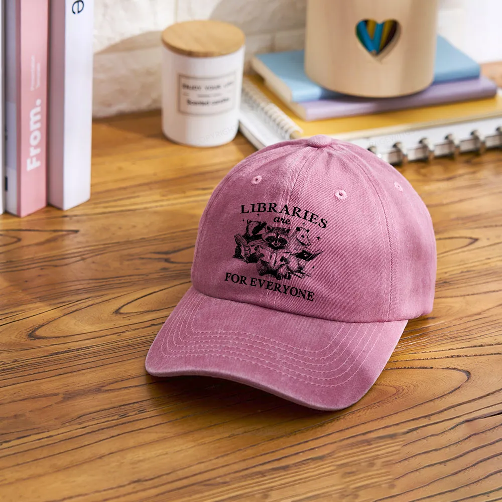 Pagewings Libraries Are For Everyone Washed Cap