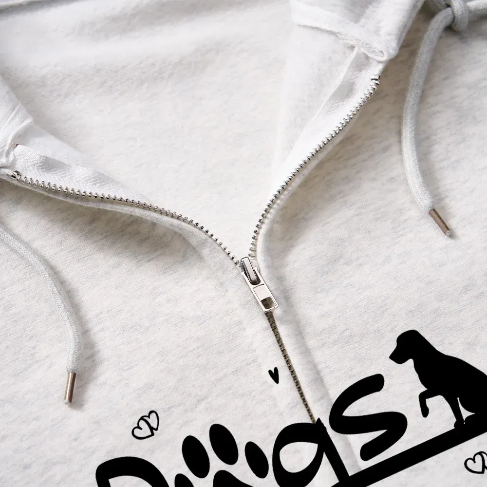 Pagewings Dogs Books And Coffee Unisex Fleece Zip Up Hoodie