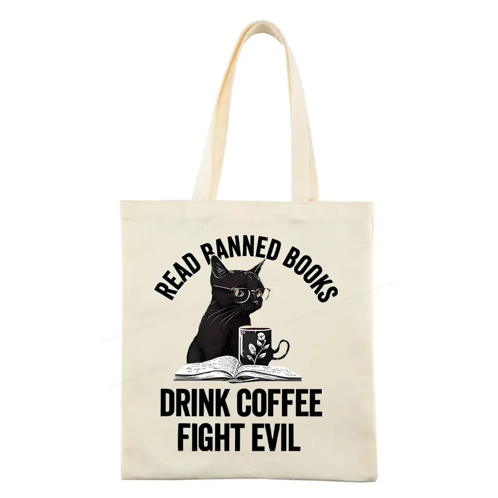 Pagewings Read Books Drink Coffee Fight Evil Tote Bag