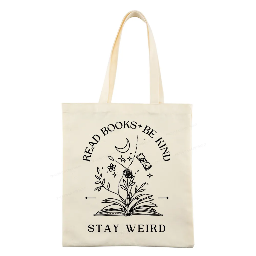 Pagewings Comfort Colors Read Books Be Kind Stay Weird Tote Bag