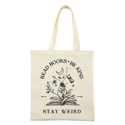 Pagewings Comfort Colors Read Books Be Kind Stay Weird Tote Bag