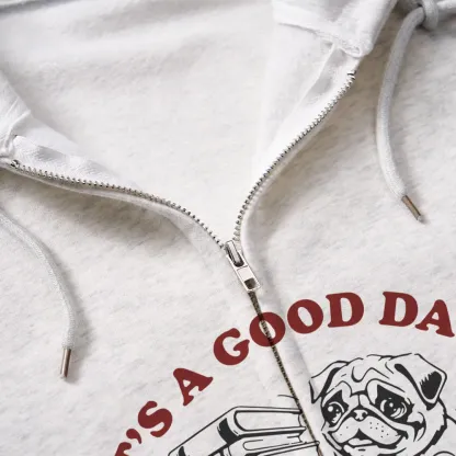 Pagewings Its A Good Day To Read A Book Unisex Fleece Zip Up Hoodie