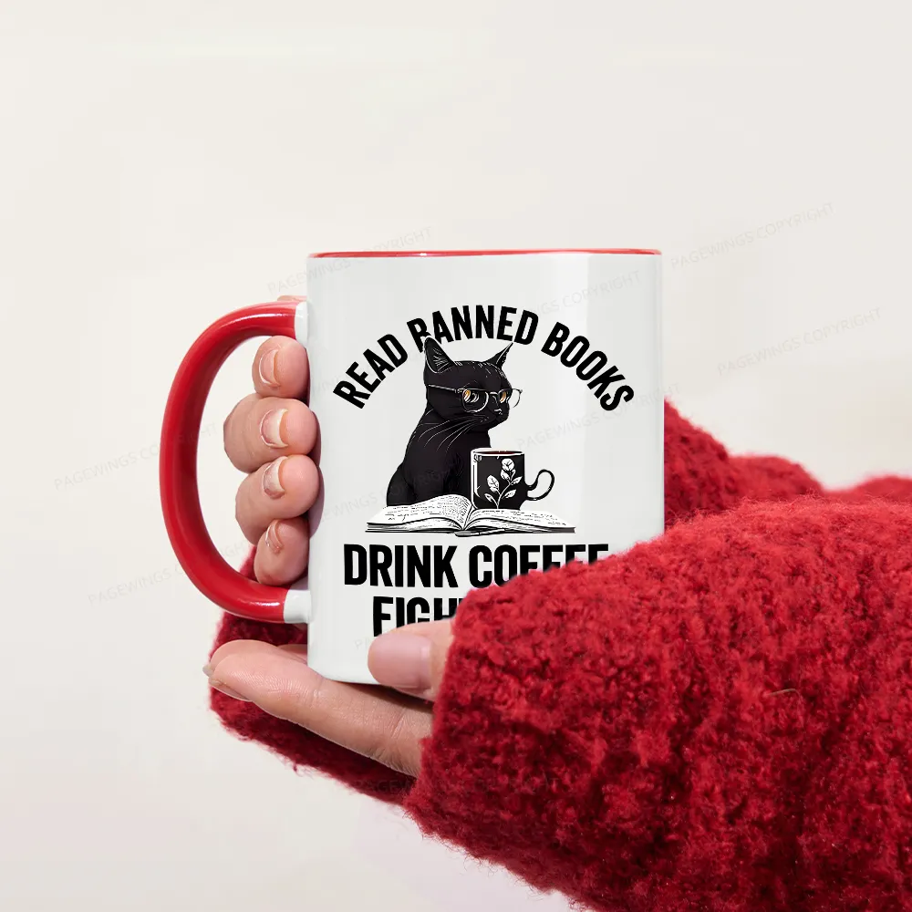 Pagewings Read Books Drink Coffee Fight Evil Mug