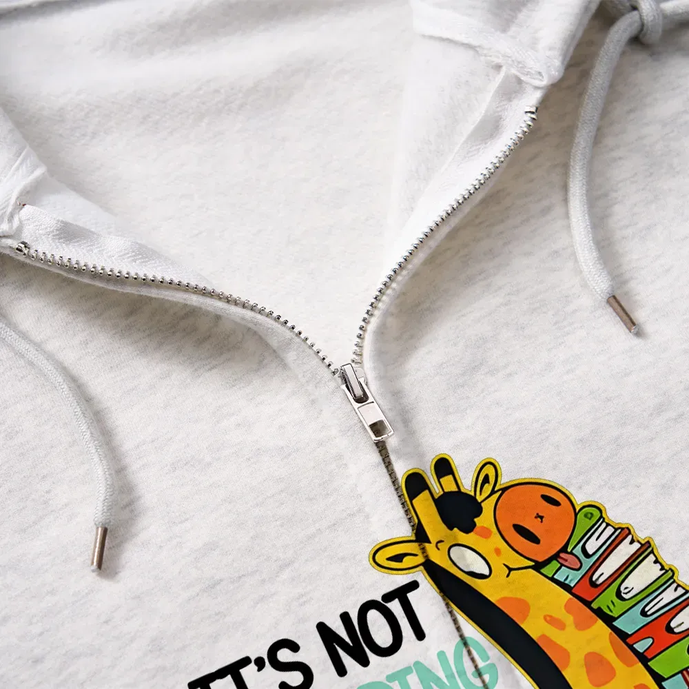 Pagewings It's Not Hoarding If It's Books Unisex Fleece Zip Up Hoodie