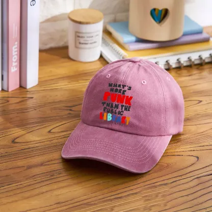 Pagewings What's More Punk Than The Public Library Washed Cap