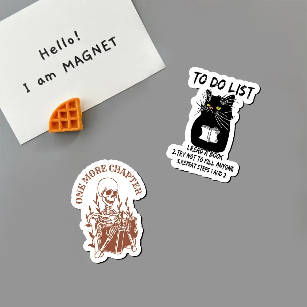Pagewings Black Cat To Do List Fridge Magnet