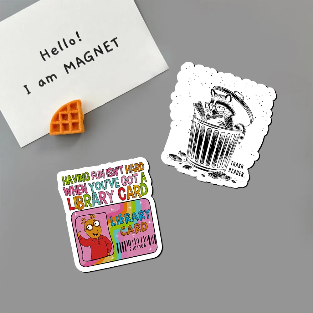 Pagewings Trash Reader Raccoon - Book Quote Fridge Magnet