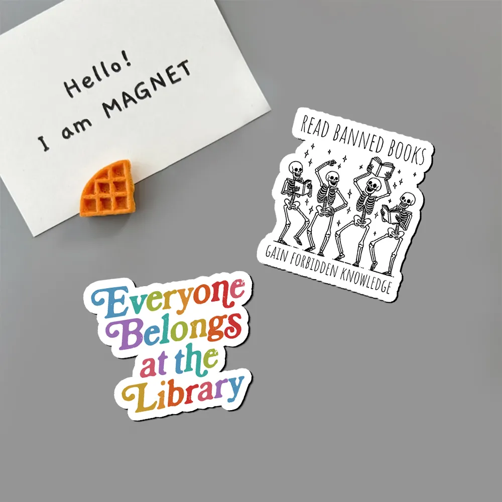 Pagewings Reading Books Tee Book Lover Gift Fridge Magnet