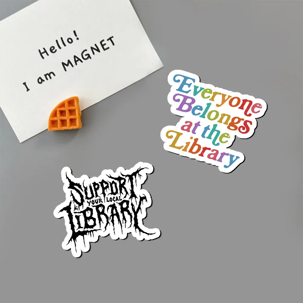 Pagewings Everyone belongs at the library Fridge Magnet